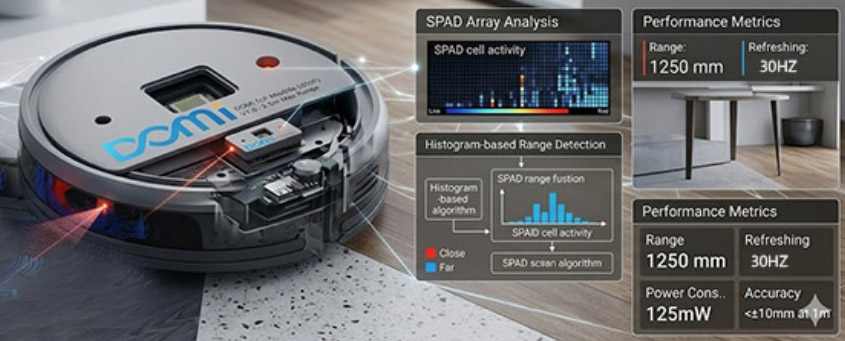 Break the 1.3m Barrier! DOMI DM0301 dToF Sensor: 5m Range for Advanced Robotics