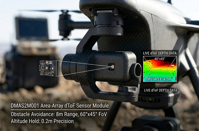 DMAS2M001 Area-Array dToF Sensor Module: High-Precision SPAD Technology for UAV & Robotics
