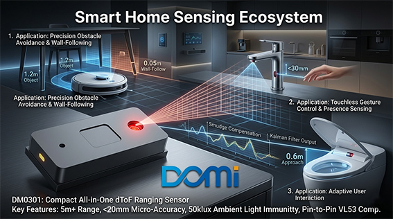 Technical Performance Review: DM0301 dToF Ranging Sensor under High Ambient Irradiance